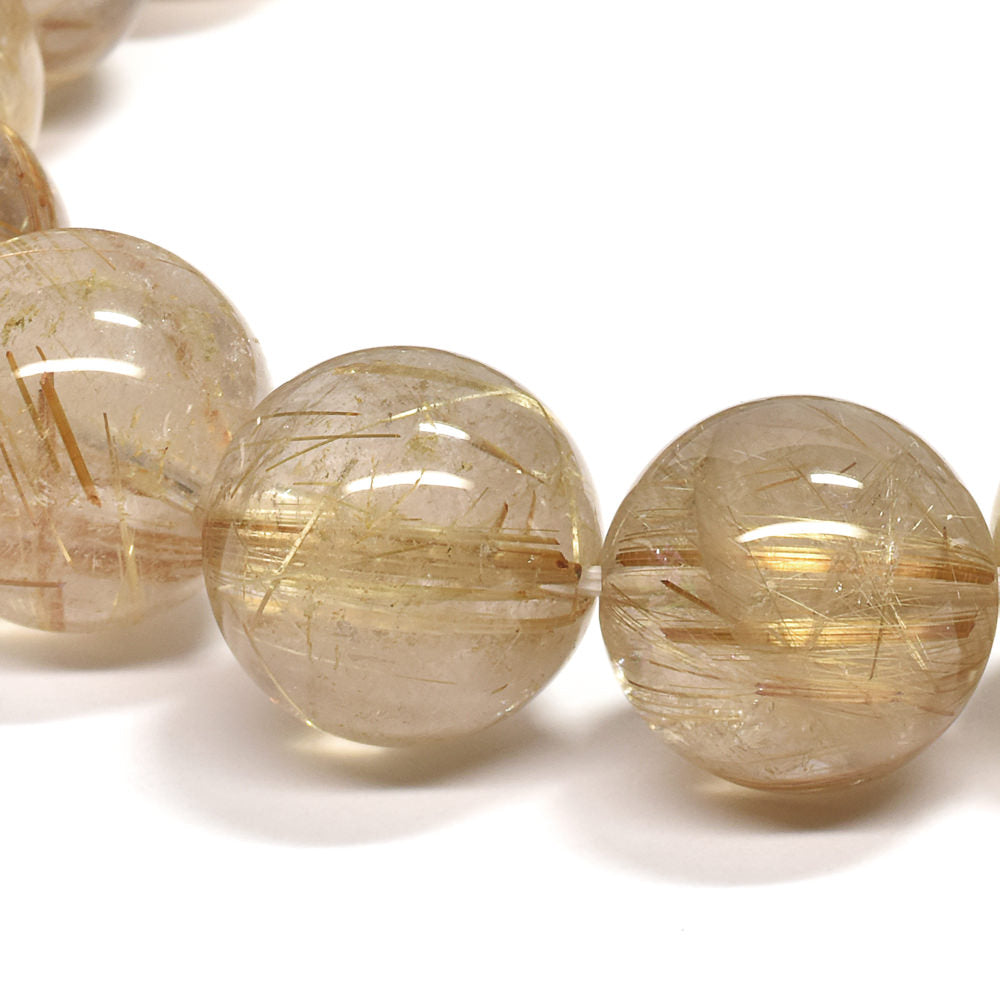 ゴールドルチルクォーツ ブレスレット 14mm #RD056
