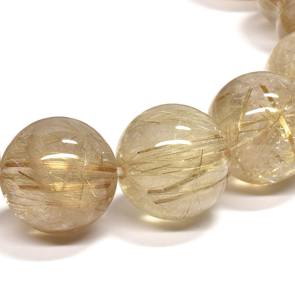 ゴールドルチルクォーツ ブレスレット 14mm #RD056