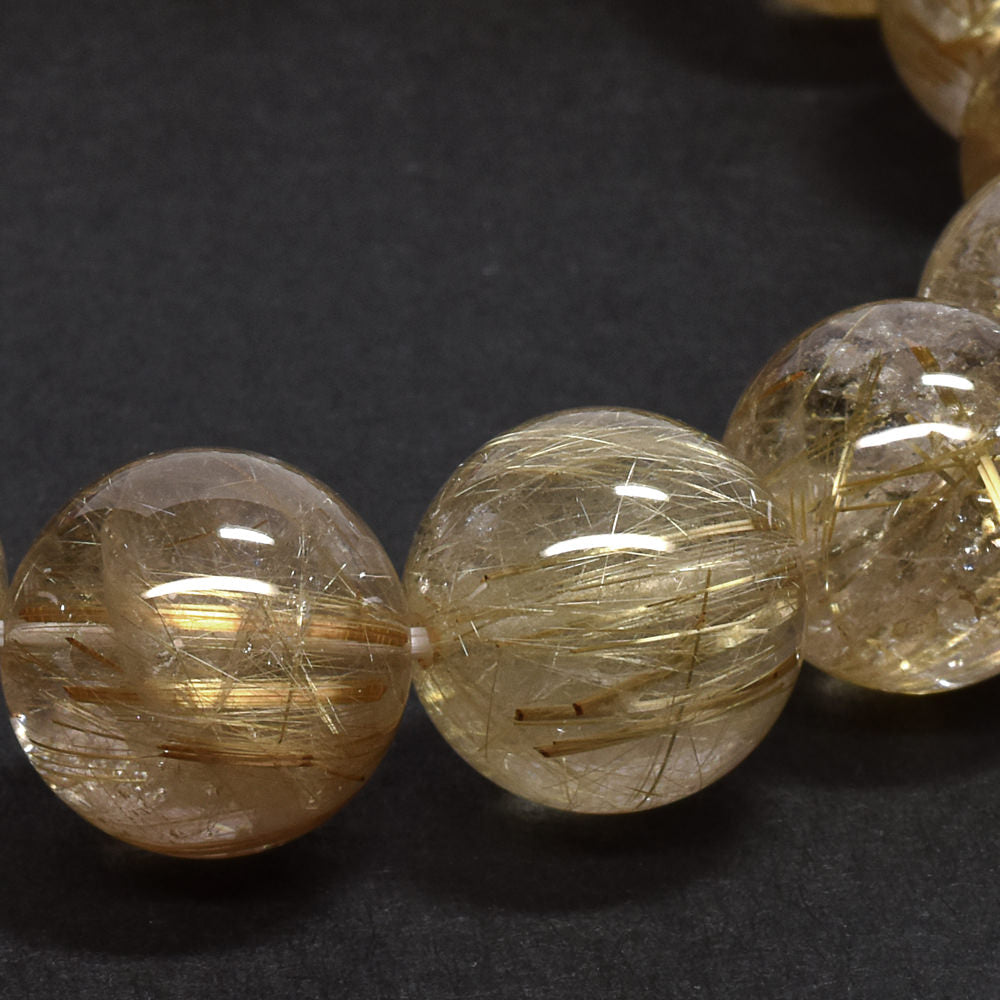 ゴールドルチルクォーツ ブレスレット 14mm #RD056