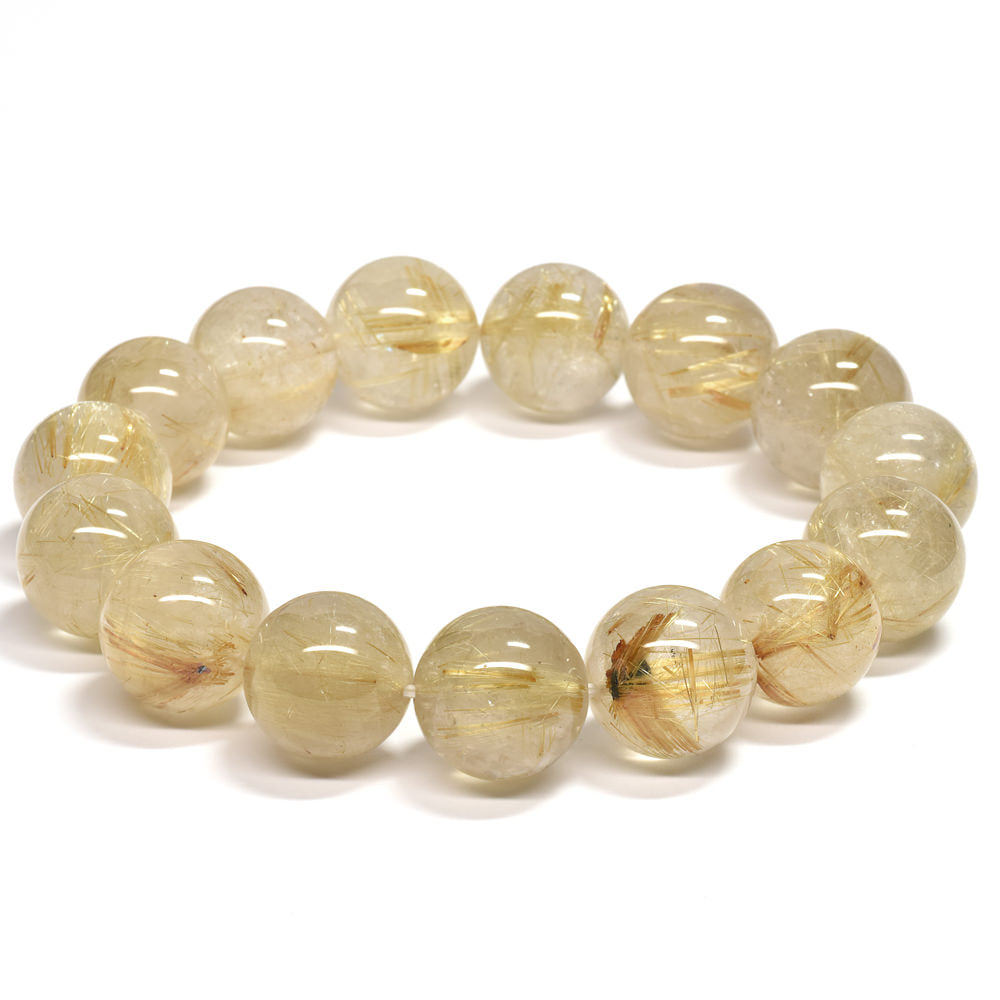 ゴールドルチルクォーツ ブレスレット 15mm #RD058