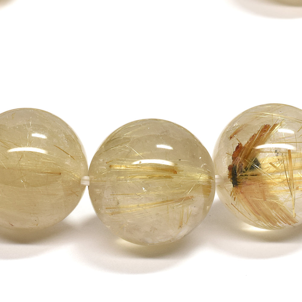 ゴールドルチルクォーツ ブレスレット 15mm #RD058