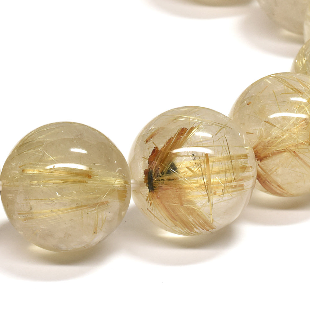 ゴールドルチルクォーツ ブレスレット 15mm #RD058