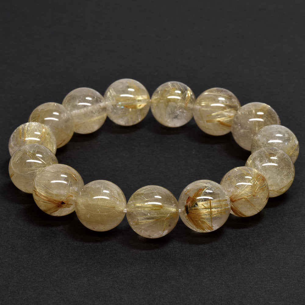ゴールドルチルクォーツ ブレスレット 15mm #RD058