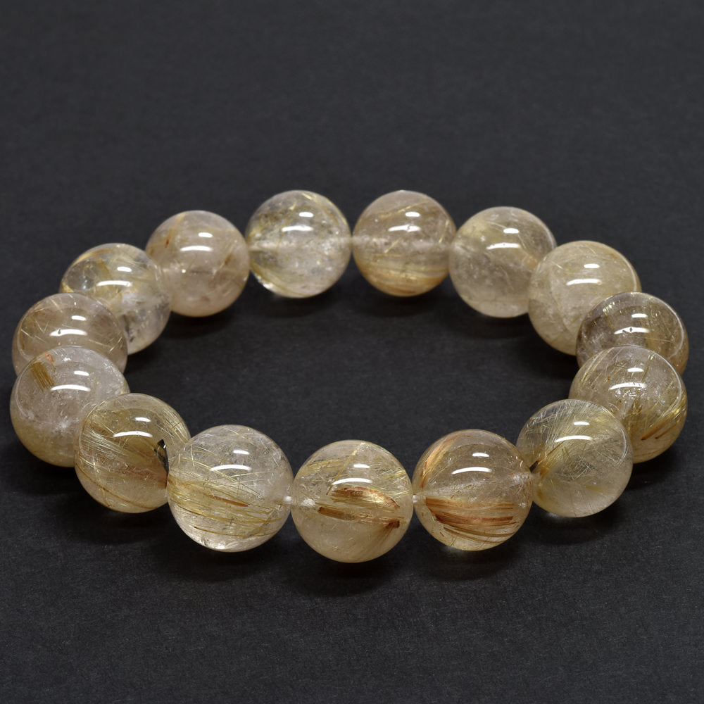 ゴールドルチルクォーツ ブレスレット 15-15.5mm #RD059