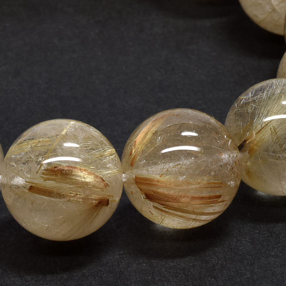 ゴールドルチルクォーツ ブレスレット 15-15.5mm #RD059