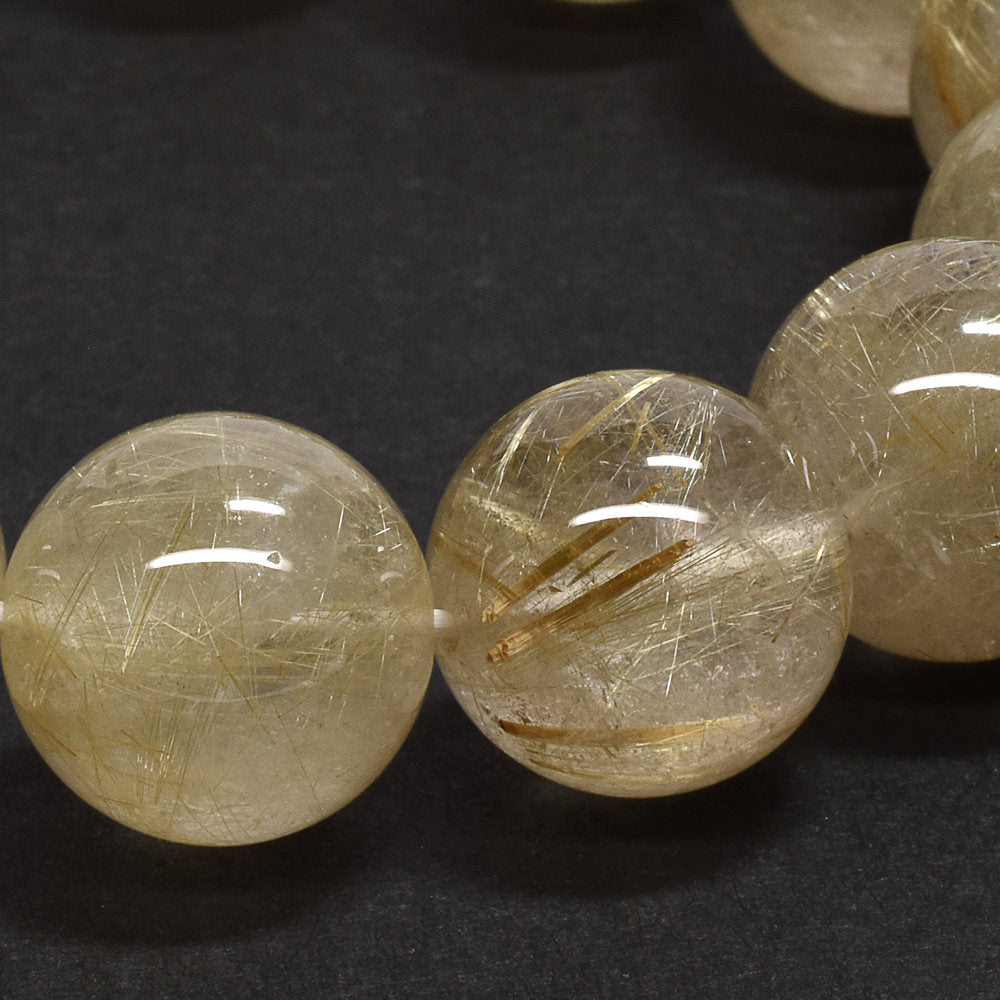 ゴールドルチルクォーツ ブレスレット 15.5mm #RD060