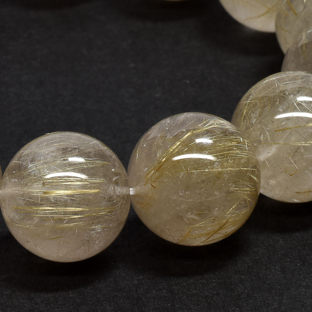 ゴールドルチルクォーツ ブレスレット 15-15.5mm #RD062