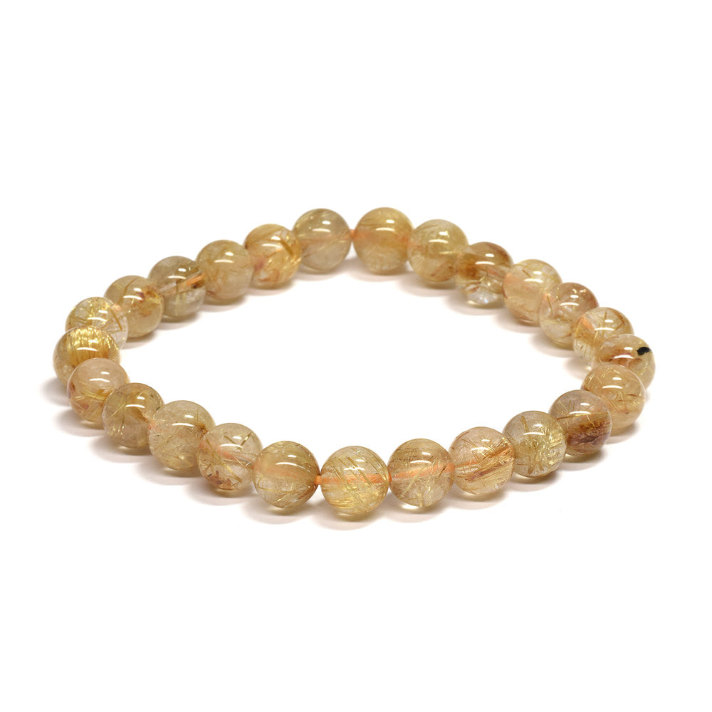 ゴールドルチルクォーツ ブレスレット 7.5mm #RD064