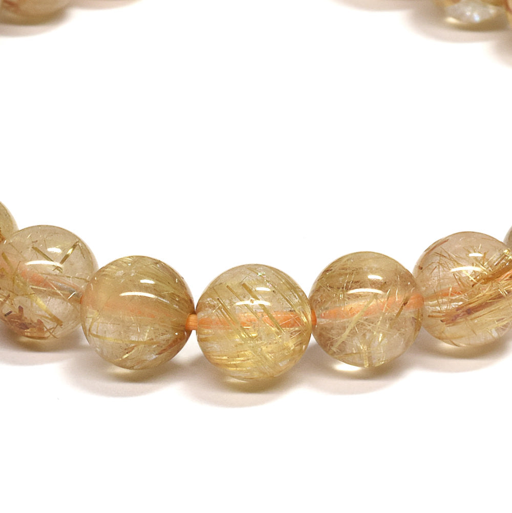 ゴールドルチルクォーツ ブレスレット 7.5mm #RD064
