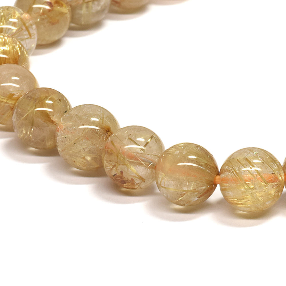 ゴールドルチルクォーツ ブレスレット 7.5mm #RD064