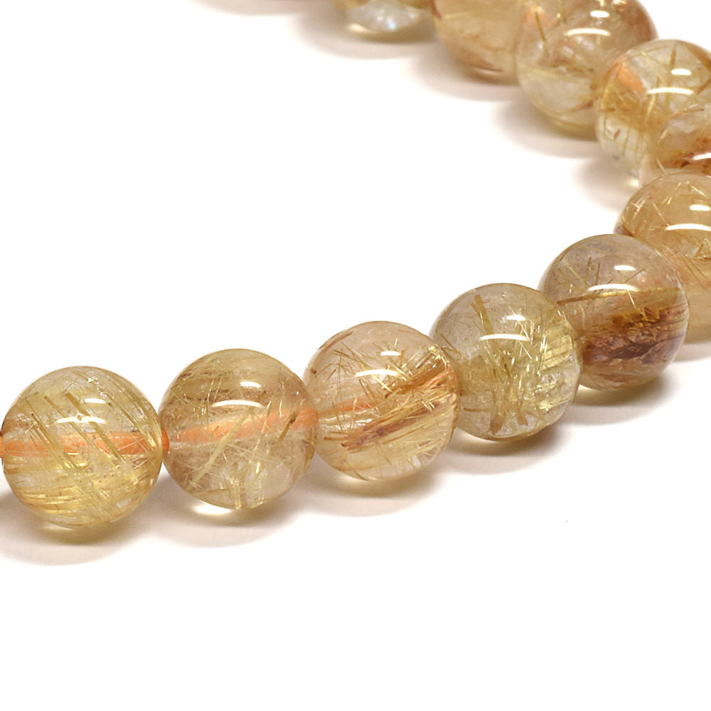 ゴールドルチルクォーツ ブレスレット 7.5mm #RD064