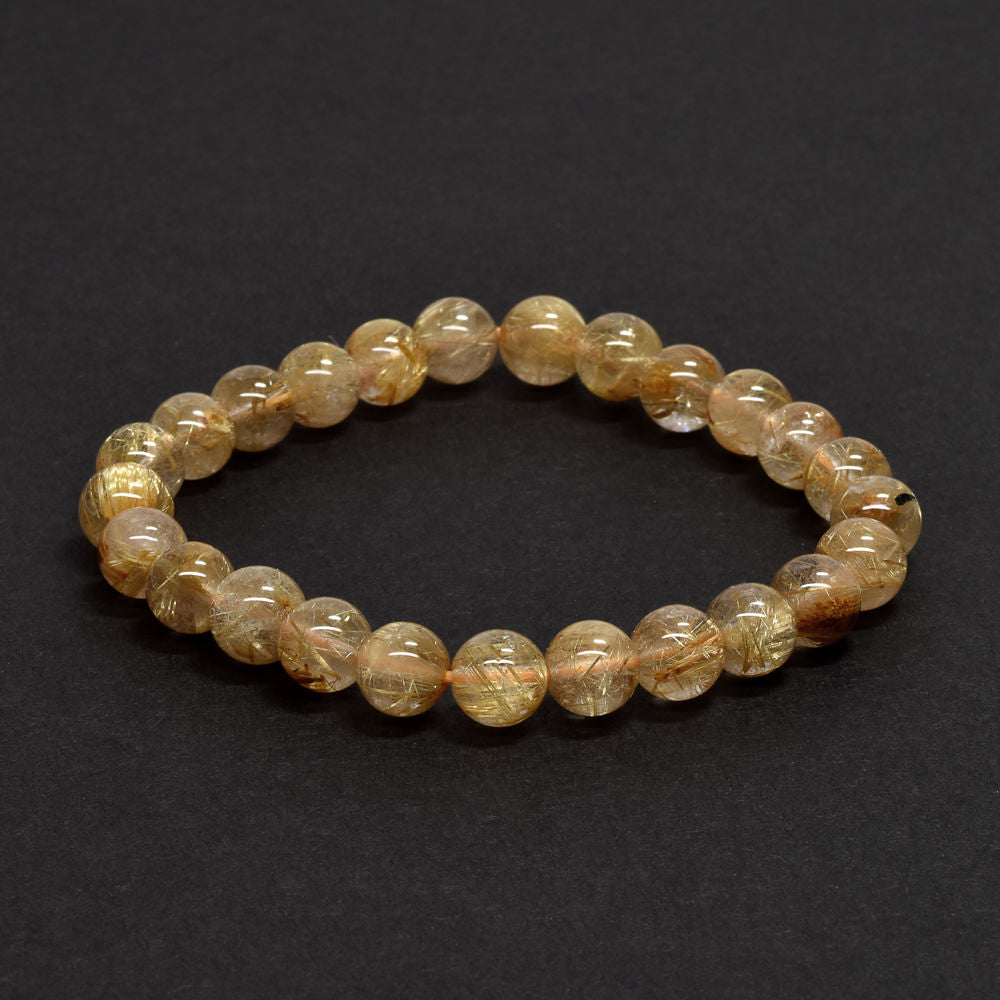ゴールドルチルクォーツ ブレスレット 7.5mm #RD064