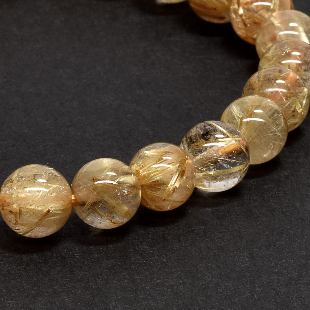 ゴールドルチルクォーツ ブレスレット 7.5-8mm #RD067