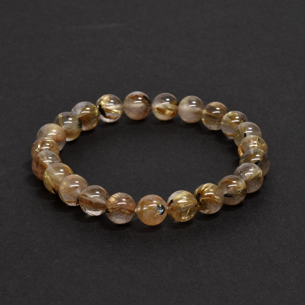 放射ルチルクォーツ ブレスレット 8-8.5mm #RD216