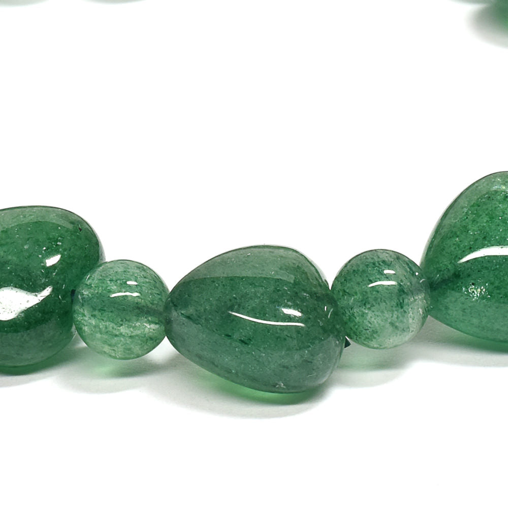 グリーンアベンチュリン ハートカットビーズ ブレスレット 12.5x12/6.5mm #RD220