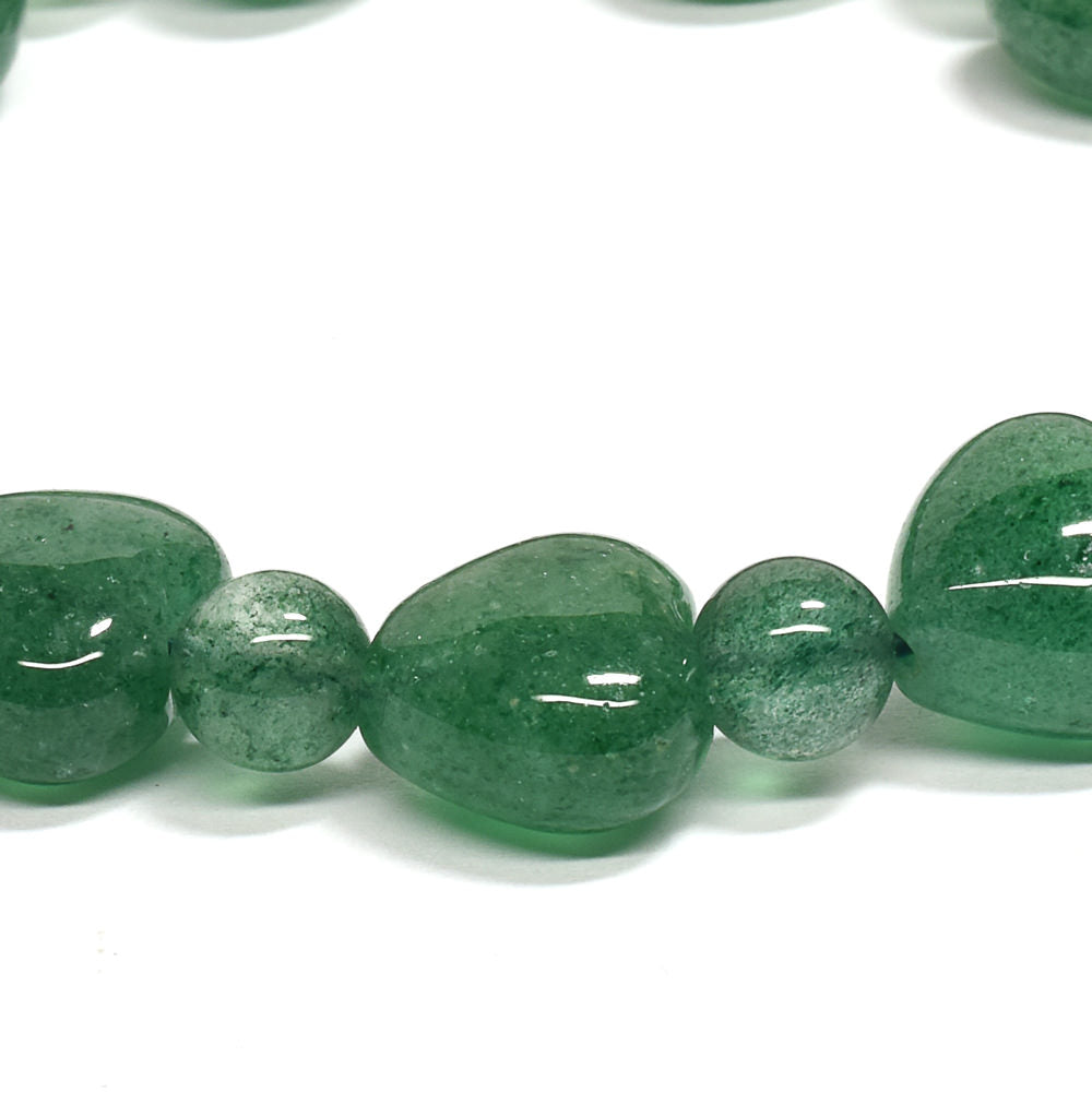 グリーンアベンチュリン ハートカットビーズ ブレスレット 12.5x12/6.5mm #RD221