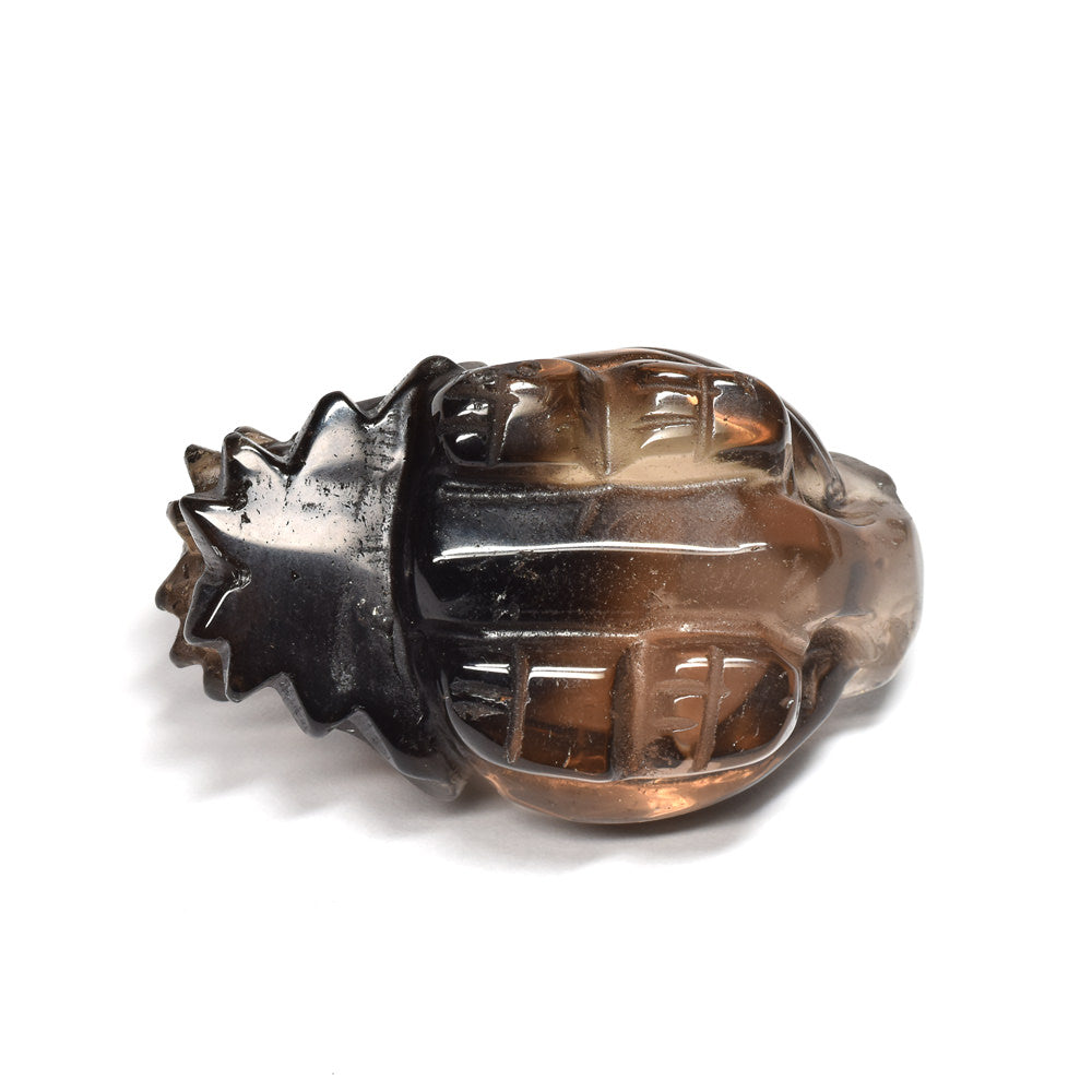 スモーキークォーツ 龍亀 彫刻置物 46x28x20mm #RD265