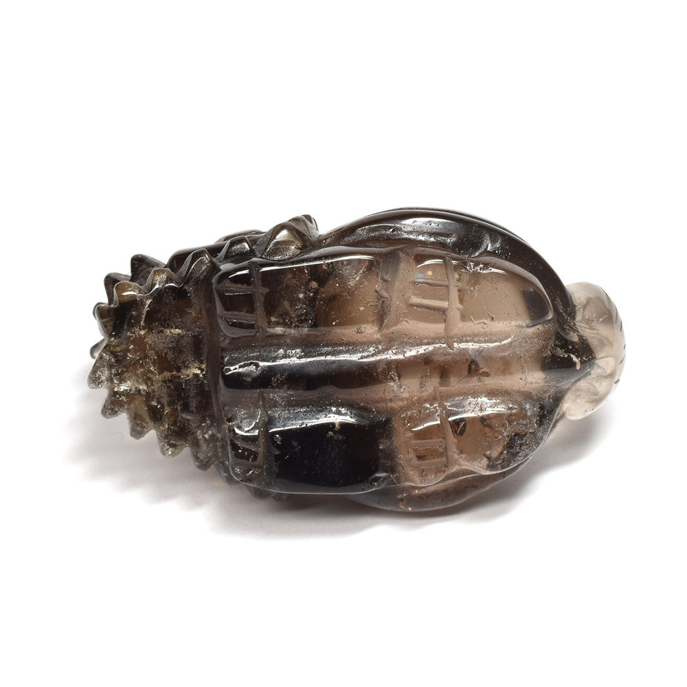 スモーキークォーツ 龍亀 彫刻置物 50x28.5x22.5mm #RD266
