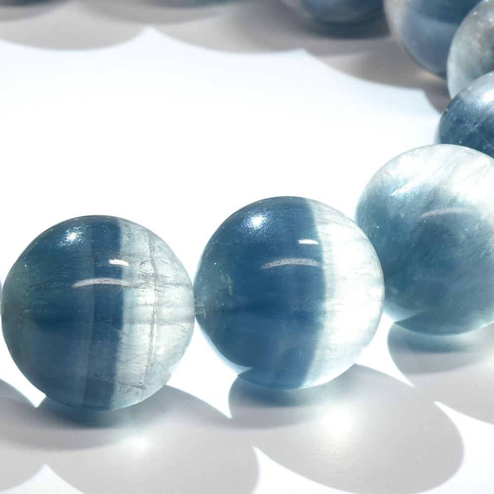 ブレーデッド・フローライト ブレスレット 14mm #RD525