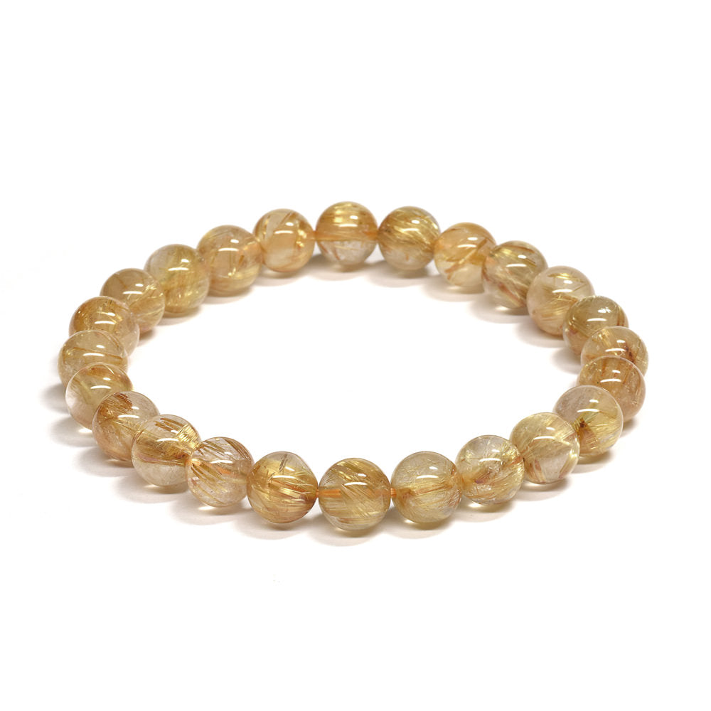ゴールドルチルクォーツ ブレスレット 7.5mm #RE159