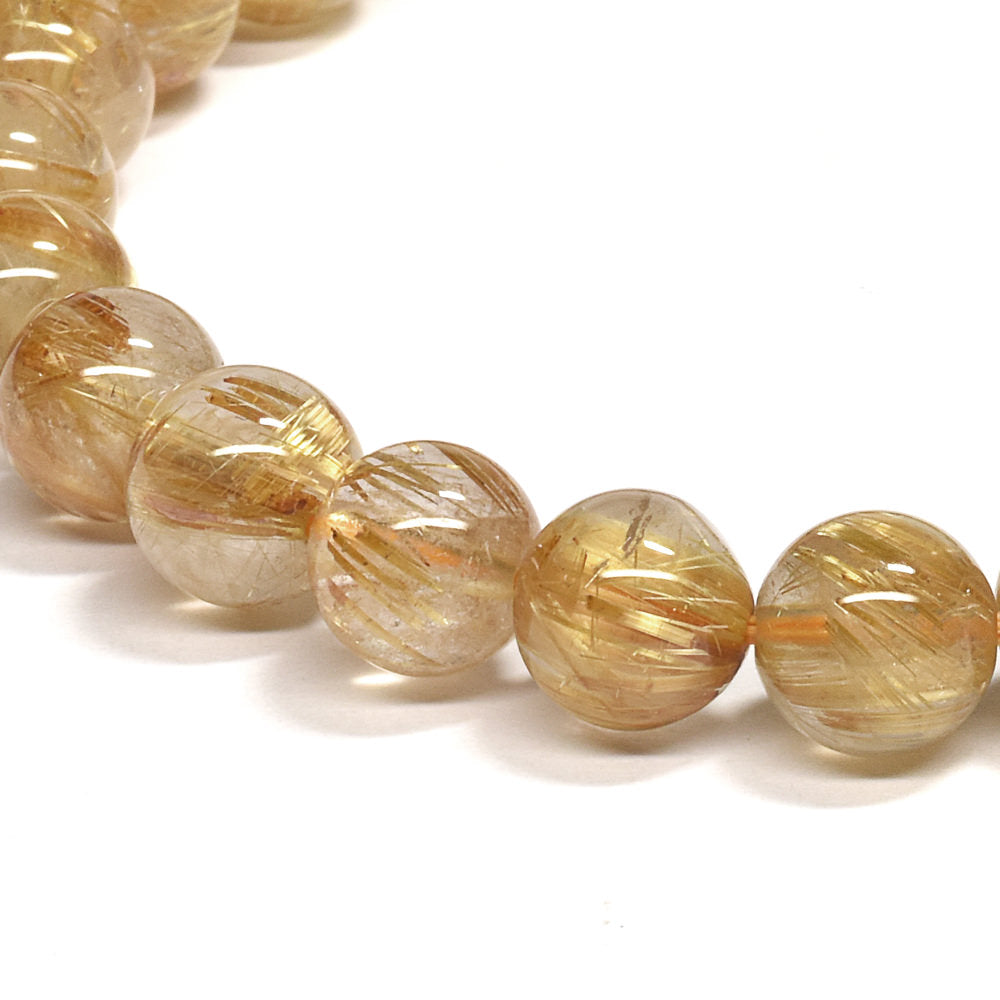 ゴールドルチルクォーツ ブレスレット 7.5mm #RE159