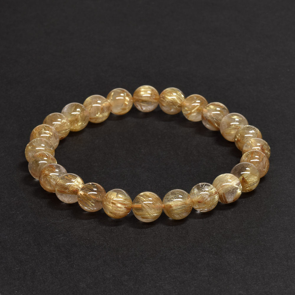 ゴールドルチルクォーツ ブレスレット 7.5mm #RE159