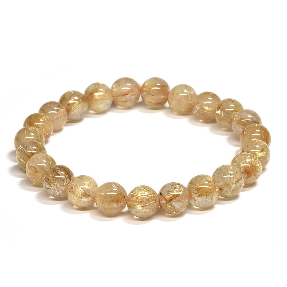 ゴールドルチルクォーツ ブレスレット 8.5mm #RE163