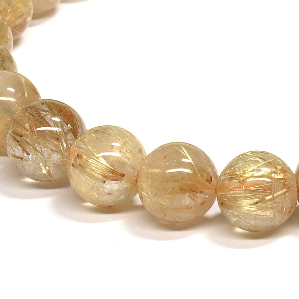 ゴールドルチルクォーツ ブレスレット 8.5mm #RE163