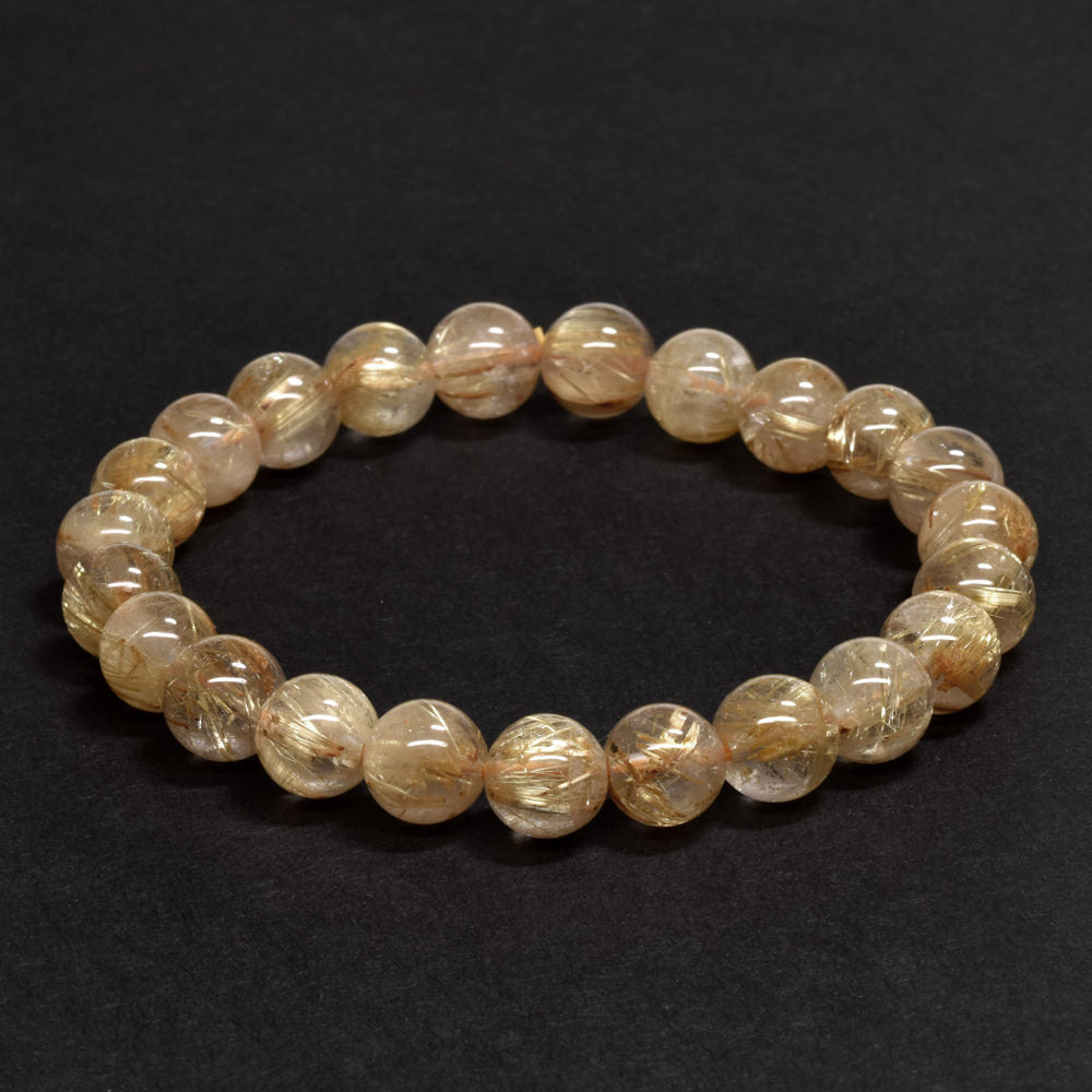 ゴールドルチルクォーツ ブレスレット 8.5mm #RE163