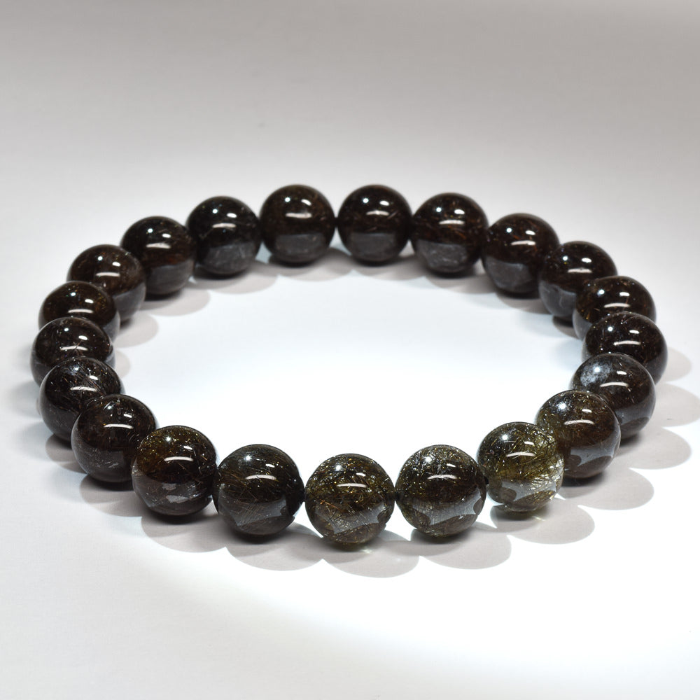 ブラックルチルクォーツ ブレスレット 9mm #RE177