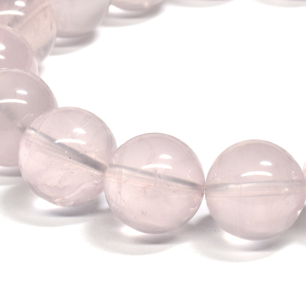 スターローズクォーツ(山梨一級研磨士作)ブレスレット 12.5mm(ストラップ・水晶さざれ・桐箱付)#RG057