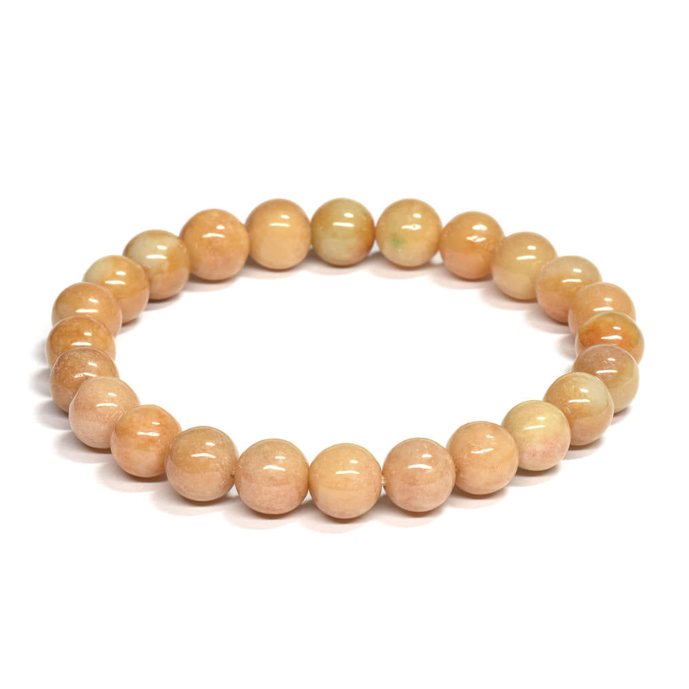 鑑別付]ミャンマー翡翠（イエロー） ブレスレット 7.5-8mm