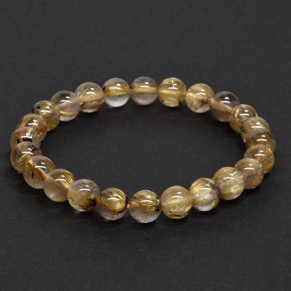 ルチルクォーツ ブレスレット 7.5mm #RG244