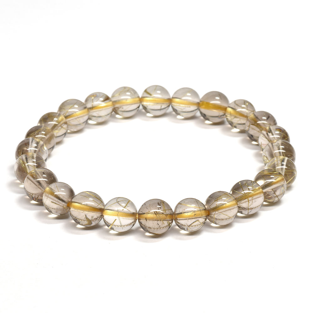 ルチルクォーツ ブレスレット 7.5mm #RG253
