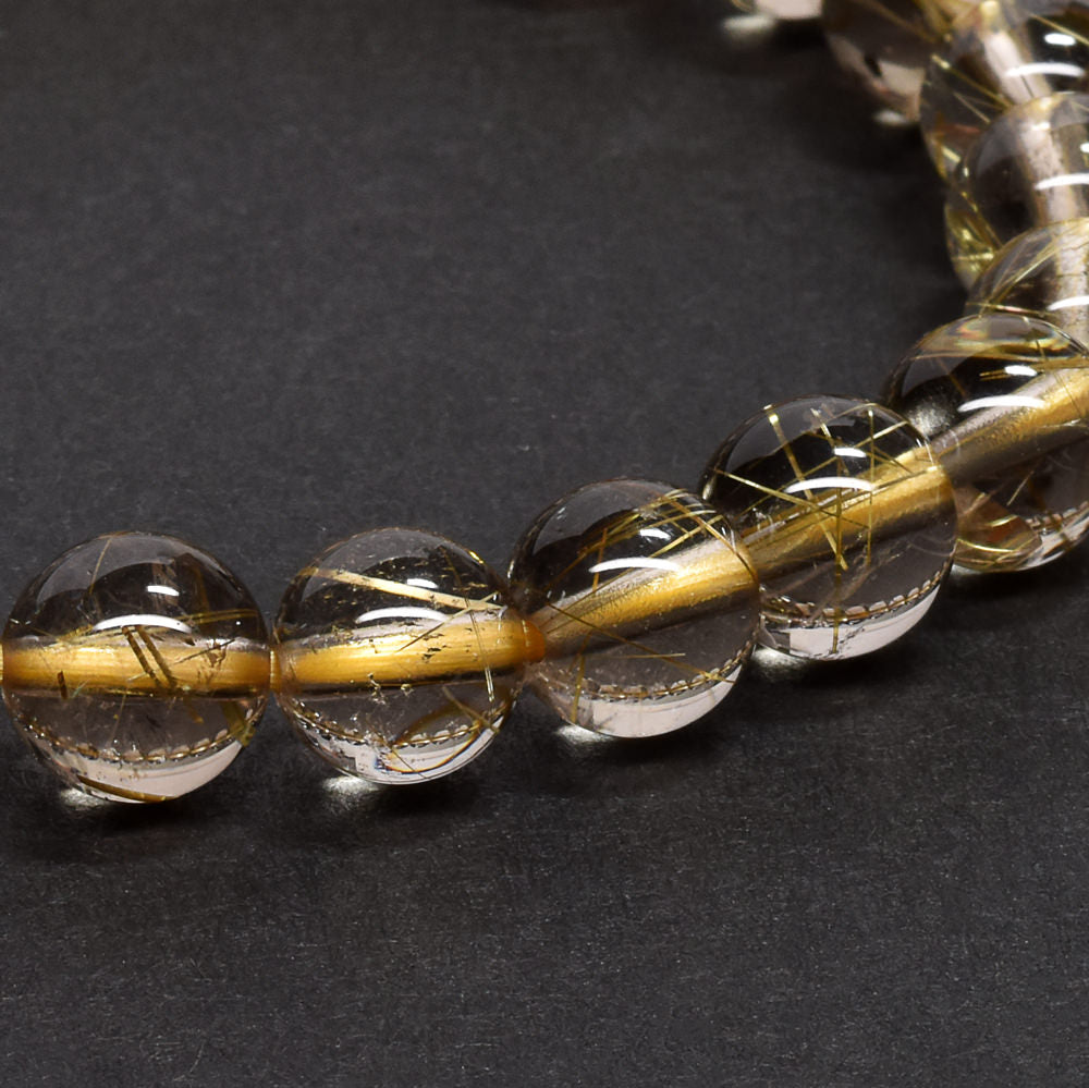 ルチルクォーツ ブレスレット 7.5mm #RG253