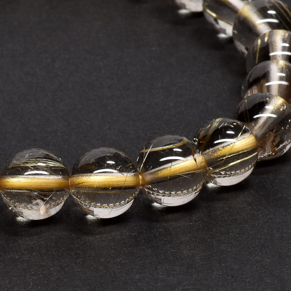 ルチルクォーツ ブレスレット 7.5mm #RG254