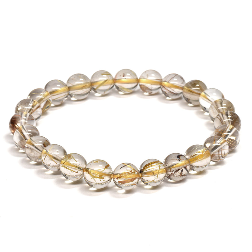 ルチルクォーツ ブレスレット 7.5mm #RG255