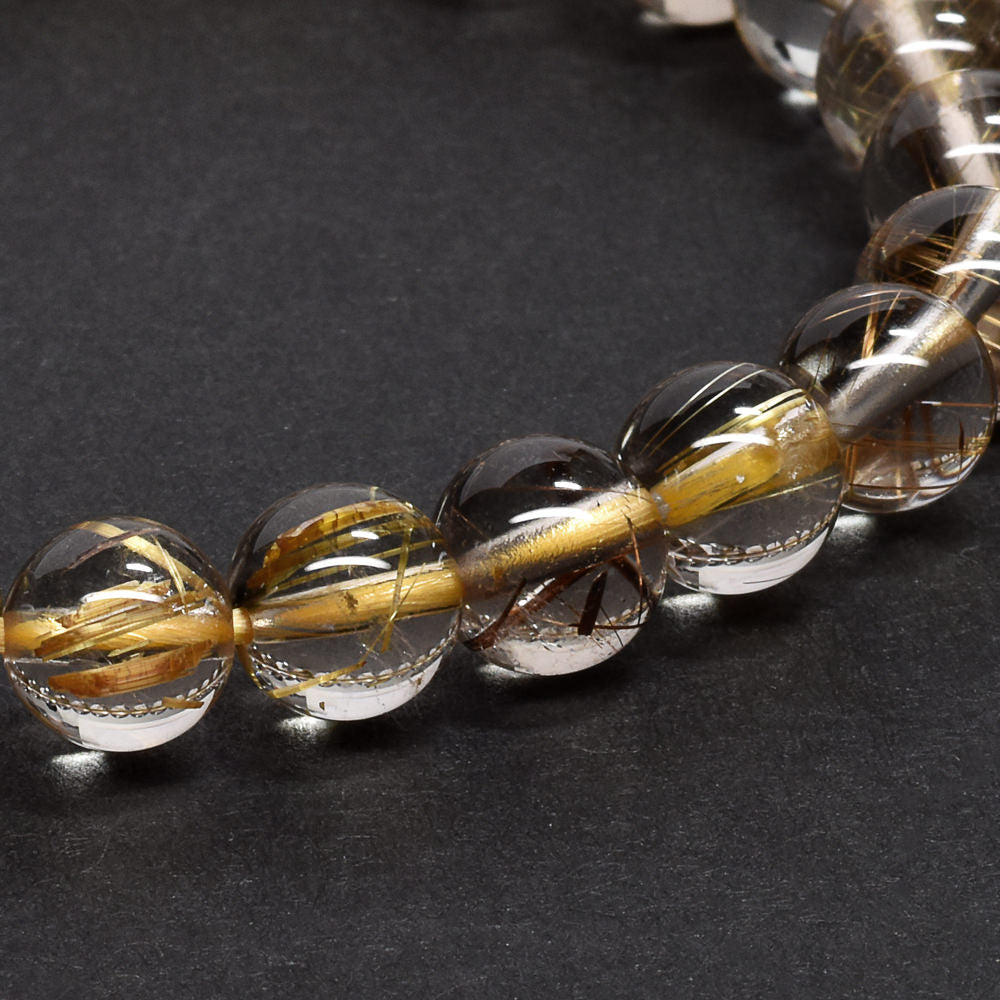 ルチルクォーツ ブレスレット 7.5mm #RG255