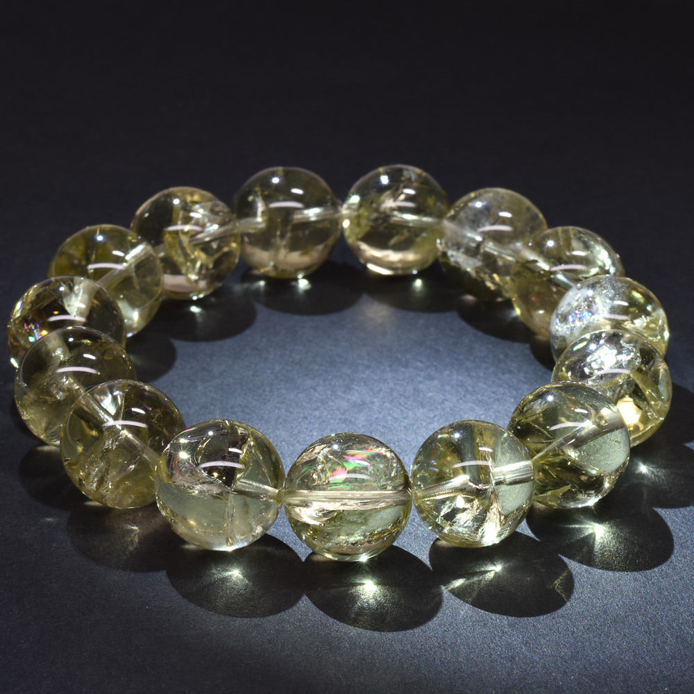 アイリスレモンクォーツ ブレスレット 14mm #RH019