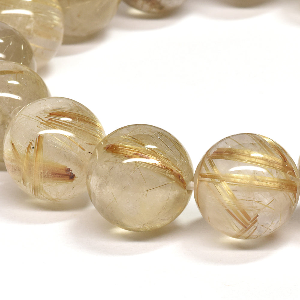 ゴールドルチルクォーツ ブレスレット 13mm #RH065