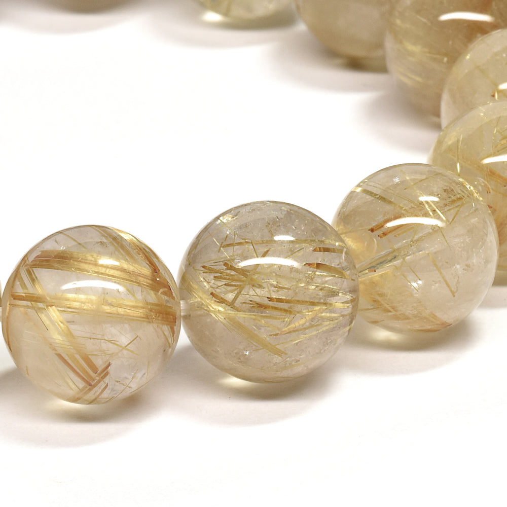 ゴールドルチルクォーツ ブレスレット 13mm #RH065
