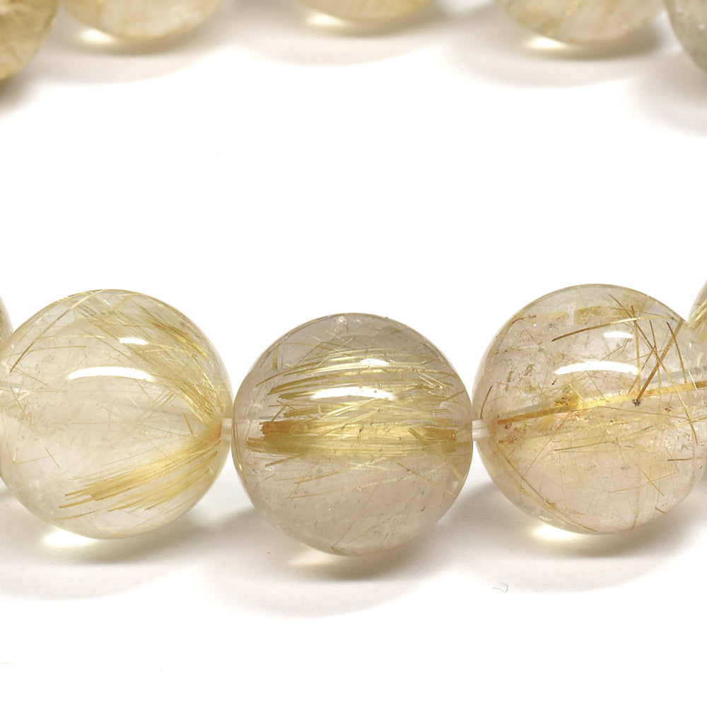 ゴールドルチルクォーツ ブレスレット 13-13.5mm #RH066