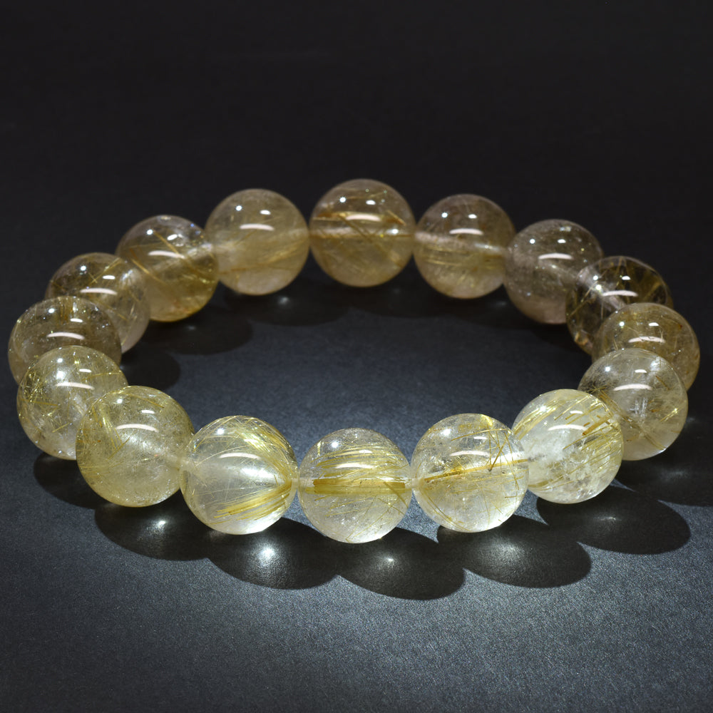 ゴールドルチルクォーツ ブレスレット 13-13.5mm #RH066