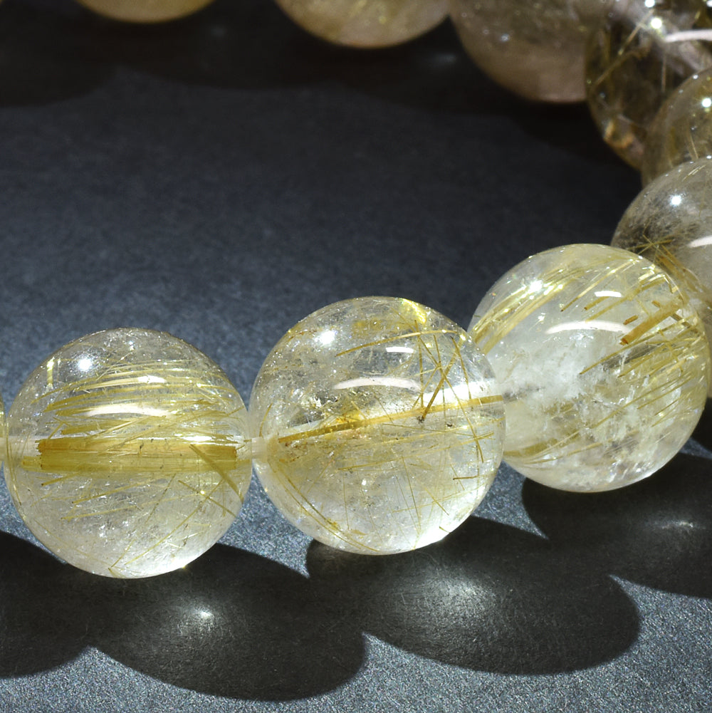 ゴールドルチルクォーツ ブレスレット 13-13.5mm #RH066