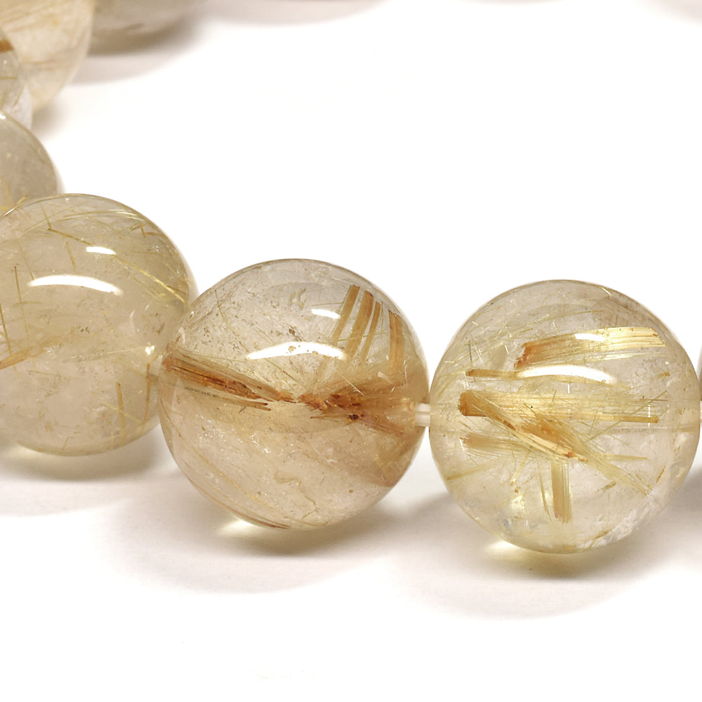 ゴールドルチルクォーツ ブレスレット 14-14.5mm #RH067