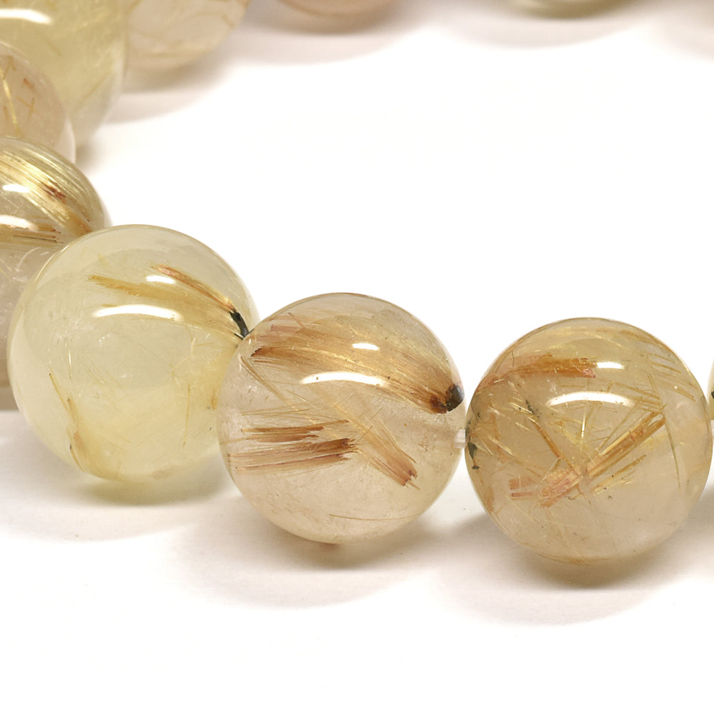 ゴールドルチルクォーツ ブレスレット 13.5mm #RH068