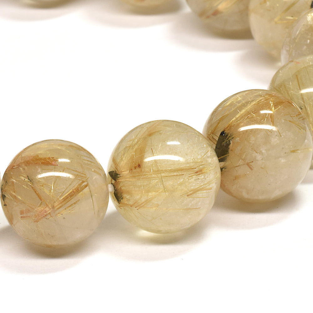 ゴールドルチルクォーツ ブレスレット 13.5mm #RH068