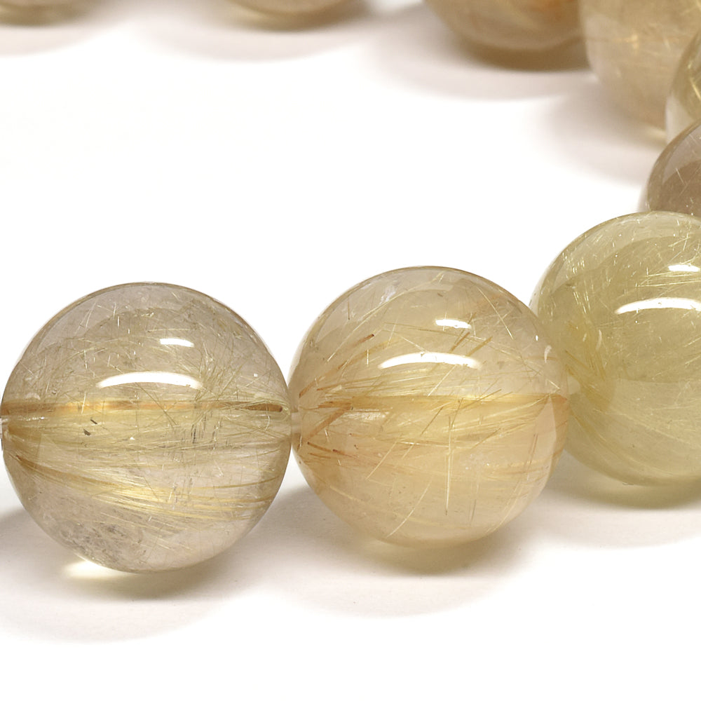 ゴールドルチルクォーツ ブレスレット 15mm #RH069