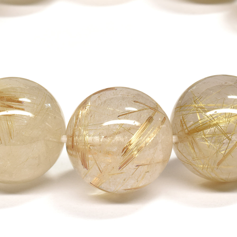 ゴールドルチルクォーツ ブレスレット 16-16.5mm #RH070