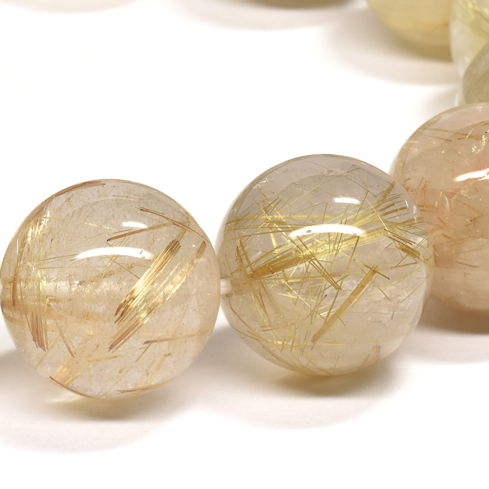 ゴールドルチルクォーツ ブレスレット 16-16.5mm #RH070